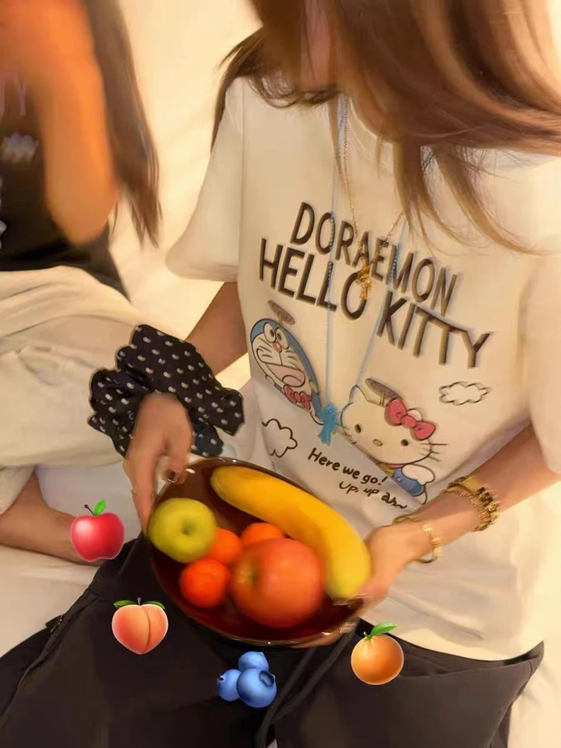 UND（3165#）趣味卡通印花可爱短袖