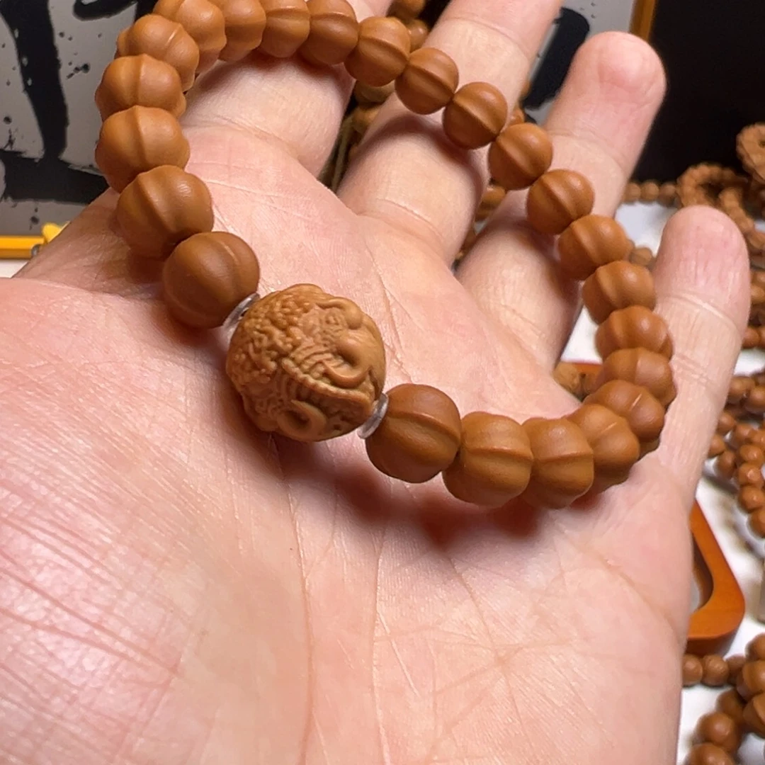 猴头核桃手串全品橘皮纹理小鲨鱼9➕ 全品象神单颗