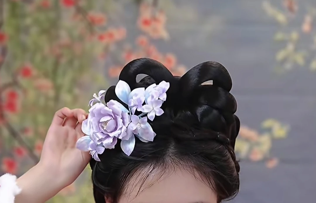 江南浔汉服头饰古风饰品 绒花默认软簪 加主体找客服