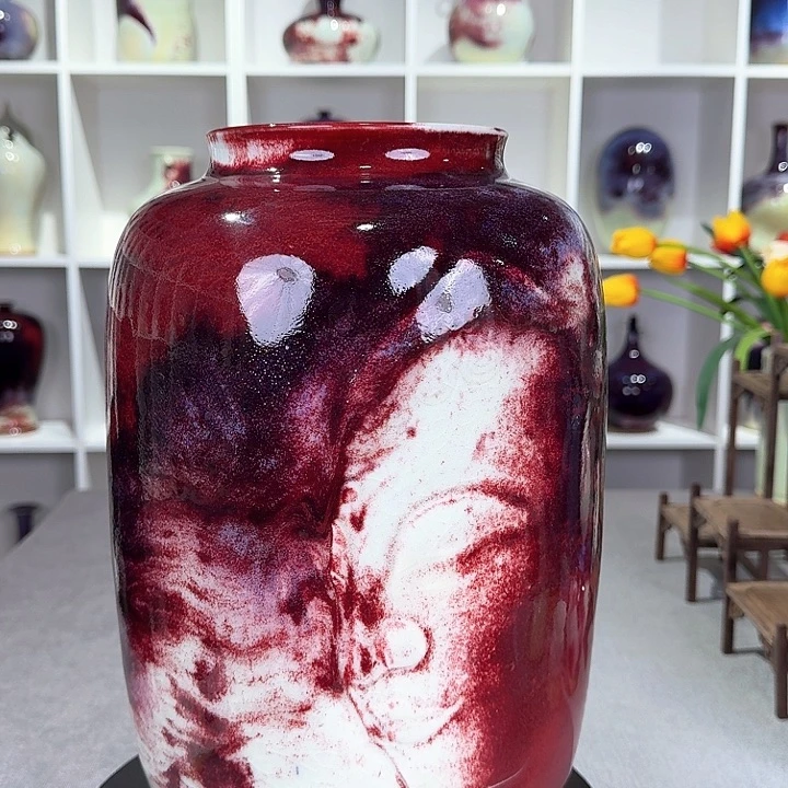 摆件塞**火钧窑摆件纯手工