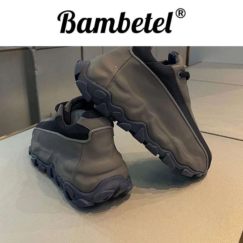 Bambetel时尚舒适低帮显高面包鞋简约老爹鞋厚低休闲男鞋百搭保暖