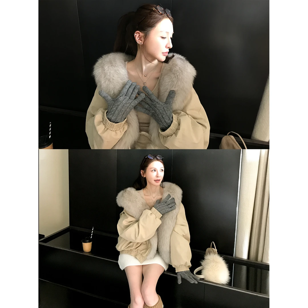 "迷雾派克"芬兰SAGA狐狸毛+95白鹅绒高蓬羽绒派克服外套
