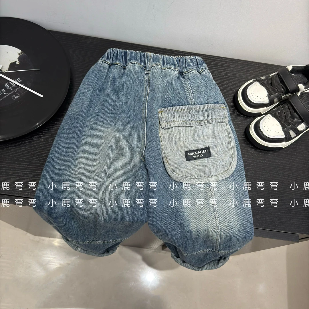 【多乐】C2506春秋儿童新款后袋MANAGER牛仔裤818