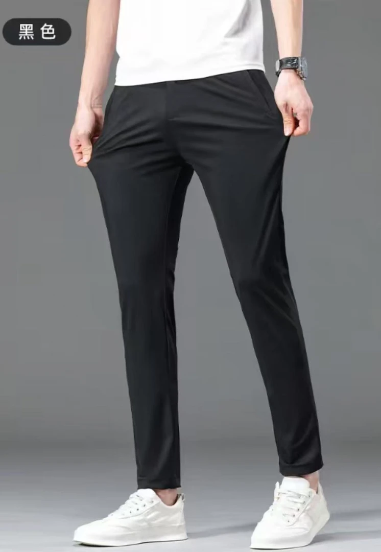 2101#净版男士休闲裤九分西裤轻奢潮流百搭时尚简约春夏