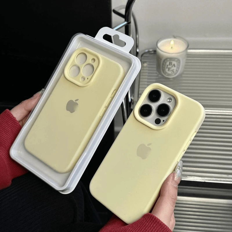 简约ins适用苹果16/12promax液态硅胶15新天蓝13Pro/11防摔情侣款