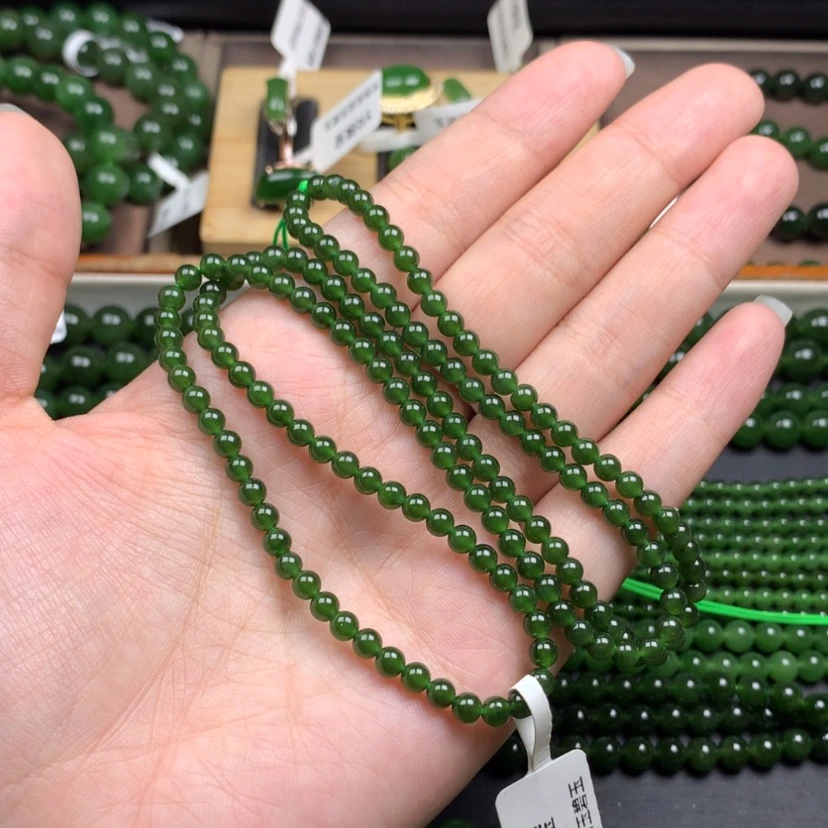 【闪购商品】颈饰未镶嵌和田玉（碧玉）柠***糖4m