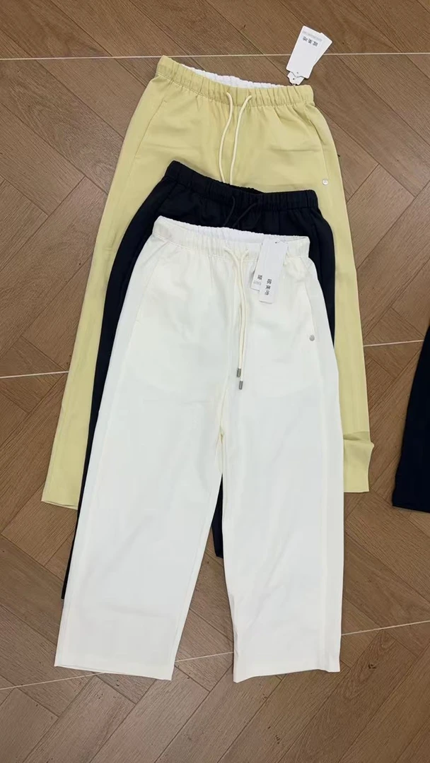 简约纯色休闲直筒宽松韩版休闲裤2025-K-0437