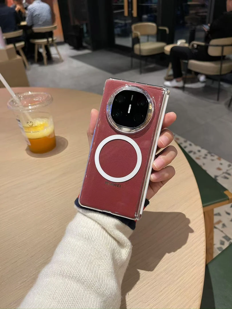 适用华为matex6手机壳新款全透明磁吸无线充x6典藏版中轴保护外壳