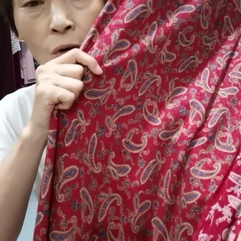 醋酸棉布料新红腰果3米