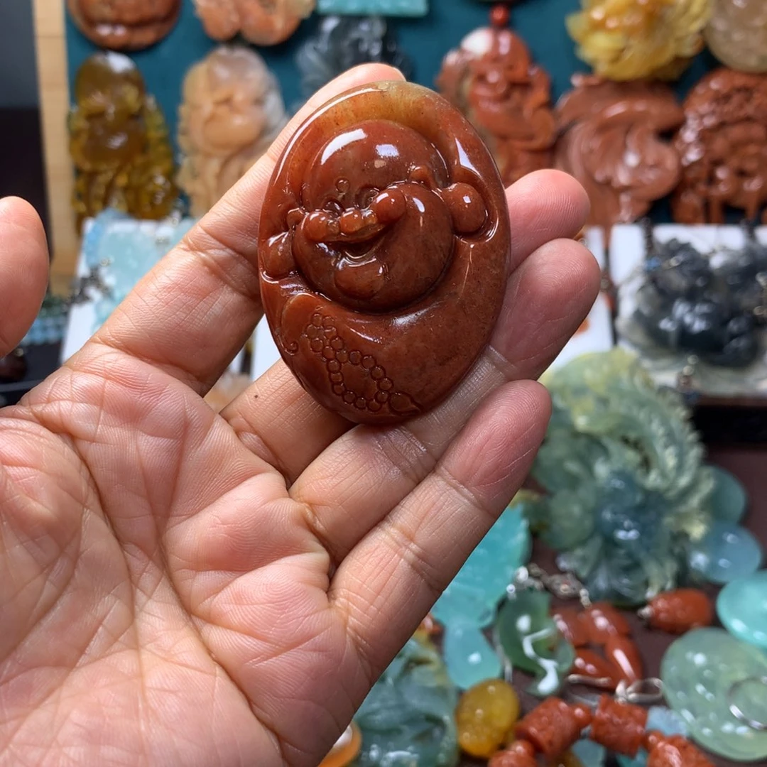 蛇纹石玉未镶嵌挂坠