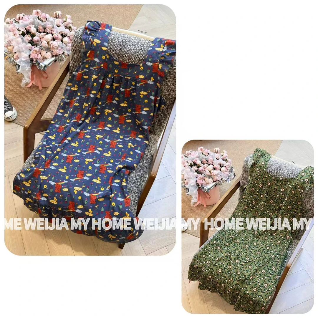 【WJ大码】春款 丽 24082  俩色睡裙（3-6）