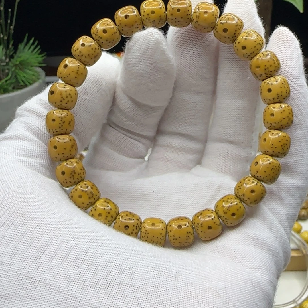 星月菩提手串鸡油黄9×8同枝果a13