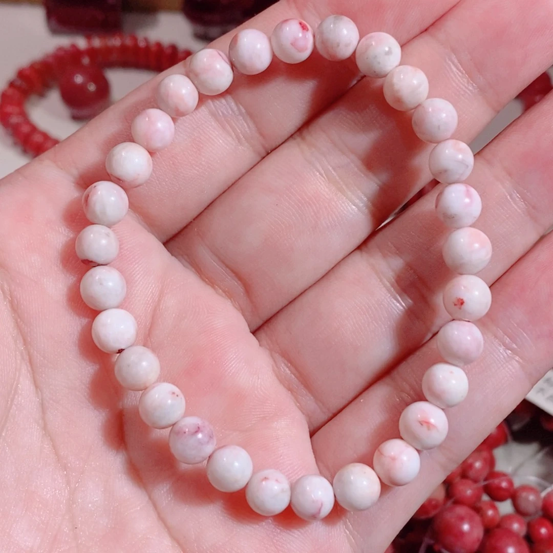天然辰砂原石手串