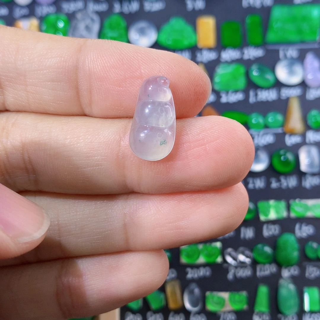翡翠裸石天然翡翠玉石豆子