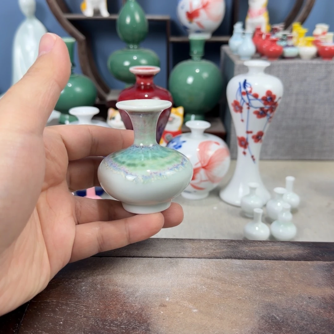 陶瓷手工小花器摆件