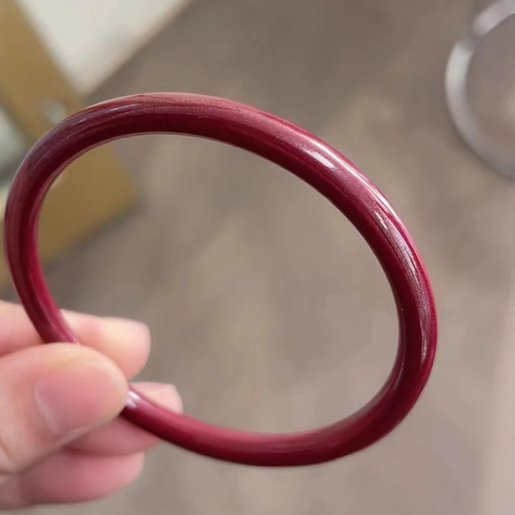 含辰砂工艺品朱砂手镯 细圆条手镯