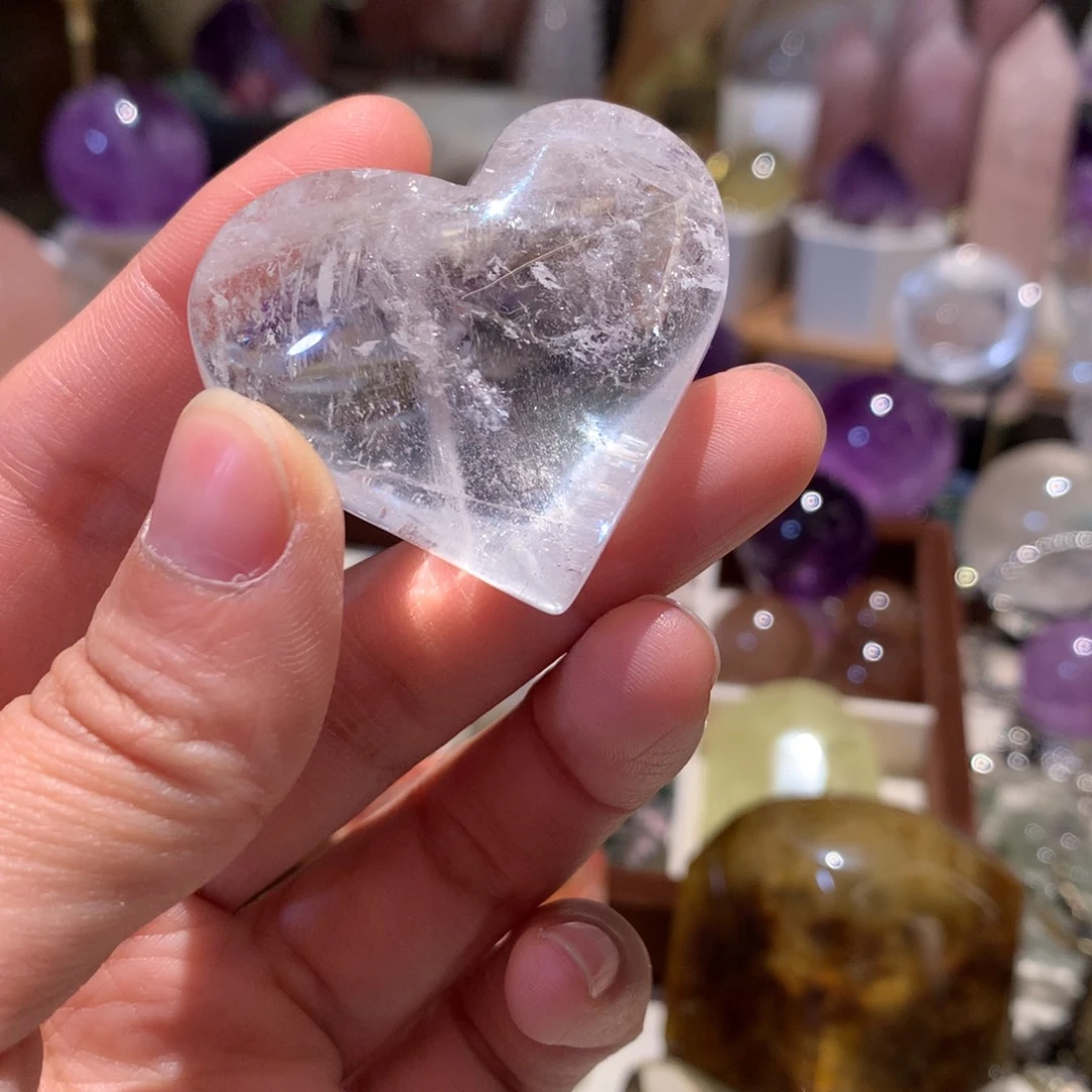 水晶手玩未镶嵌白水晶心