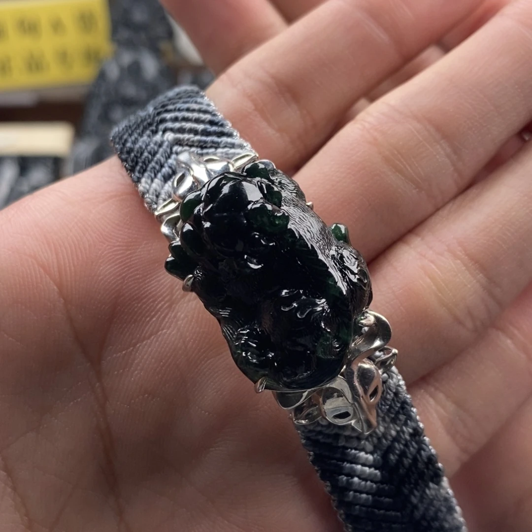 【闪购商品】翡翠手绳未镶嵌傻*貔貅