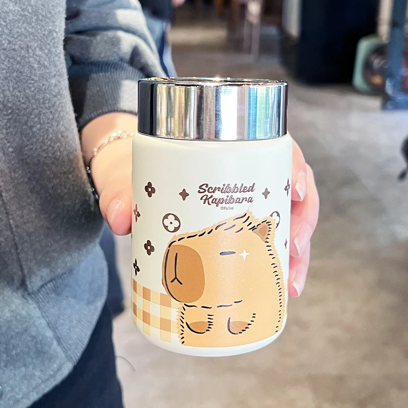 卡皮巴拉迷你保温杯女生高颜值小巧便携口袋杯316不锈钢旅行水杯