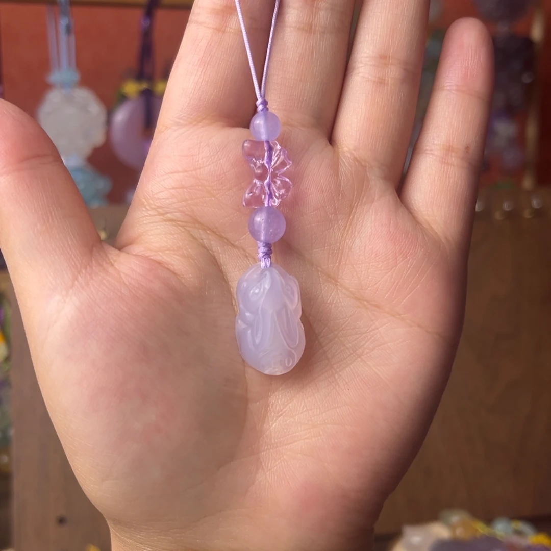 兔子紫色手机挂件