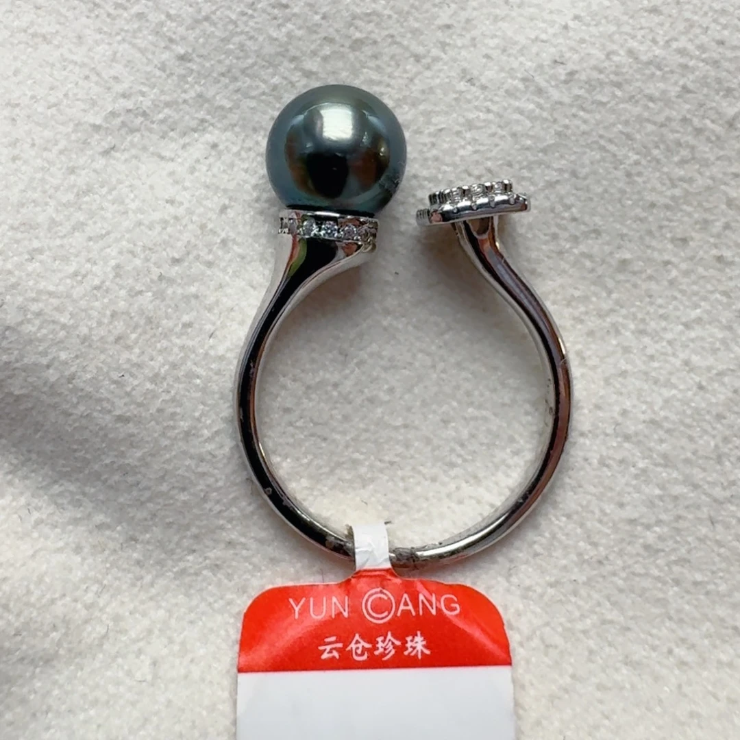 戒指银S925镶嵌海水珍珠@@hj216