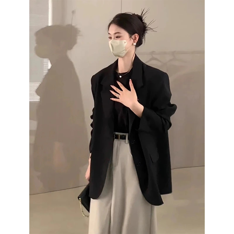 黑色西装外套女2025早春新款灰色气质小个子休闲高级感炸街小西服