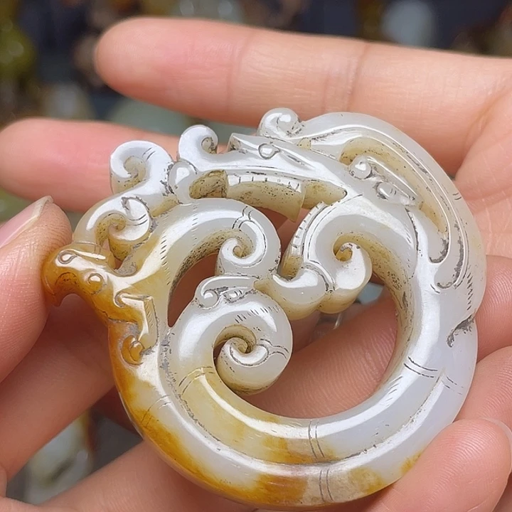 今***选和田玉未镶嵌挂件