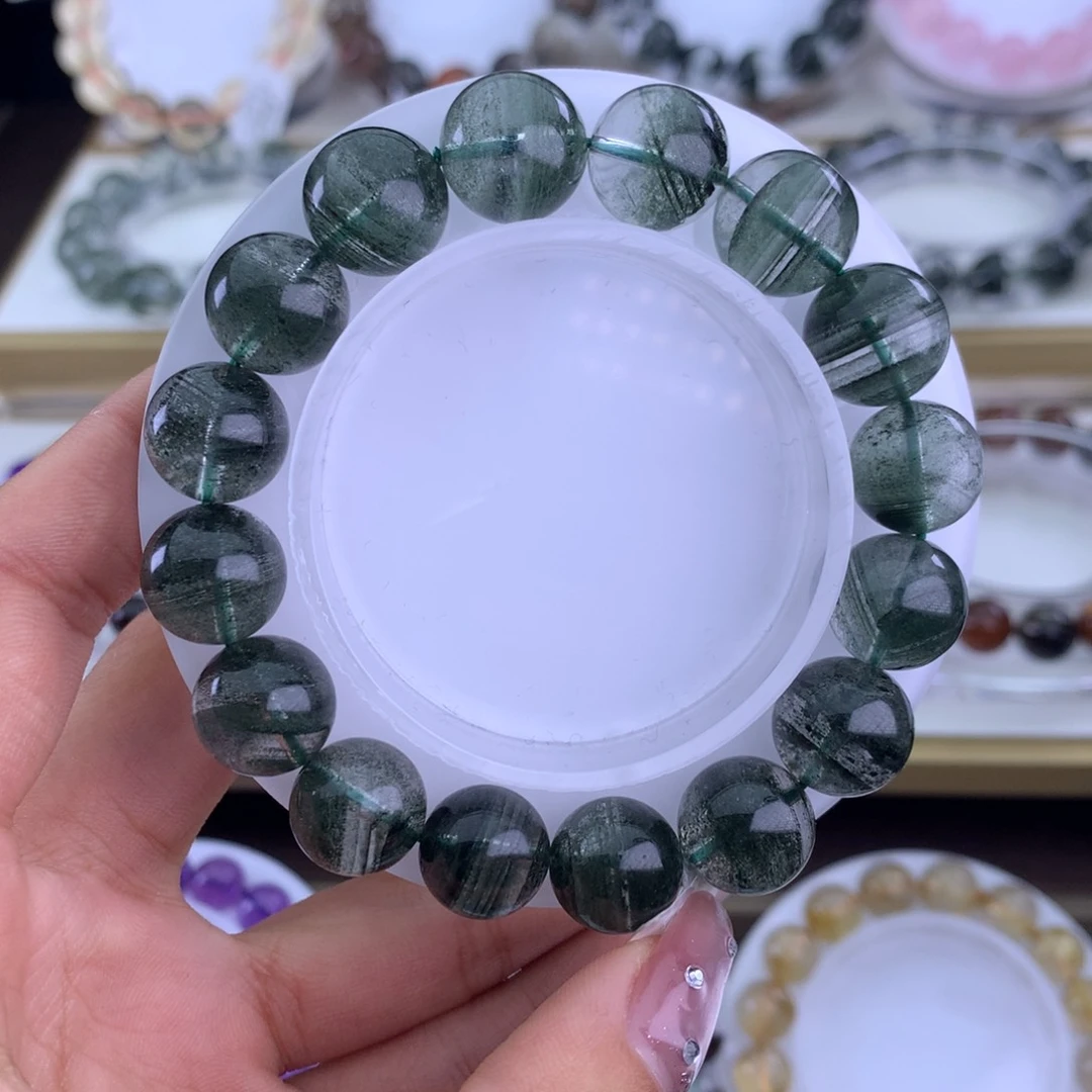 水晶手链未镶嵌八*绿幽灵