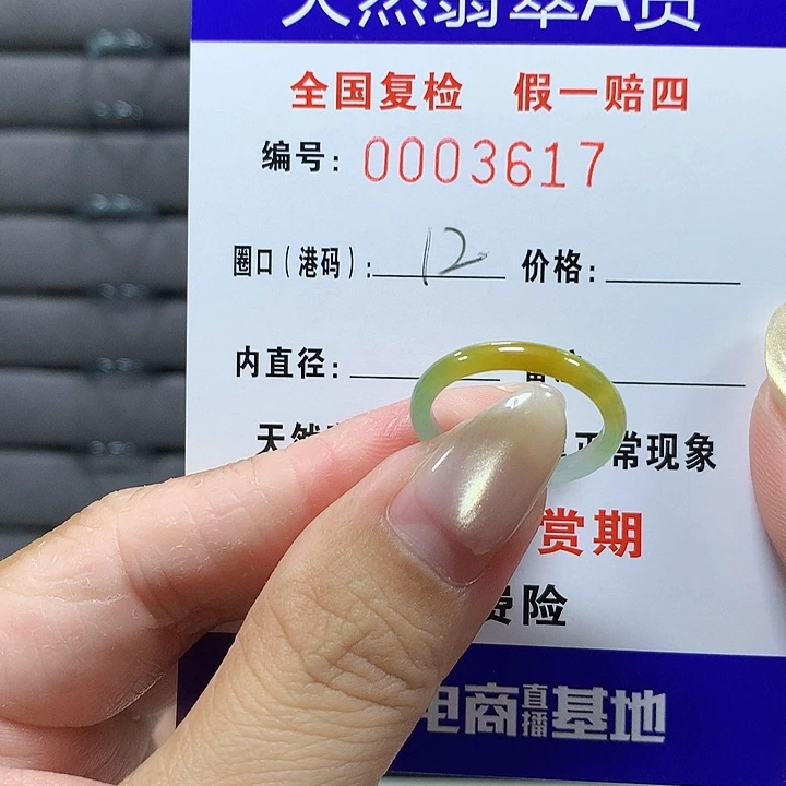 翡翠未镶嵌戒圈3617