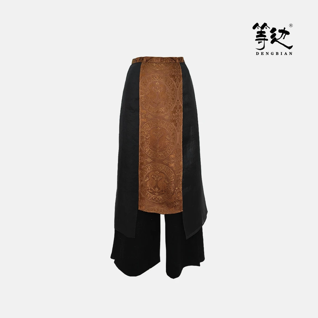 【等边·枫林晚系列】宋锦改良宋裤DB-K240165