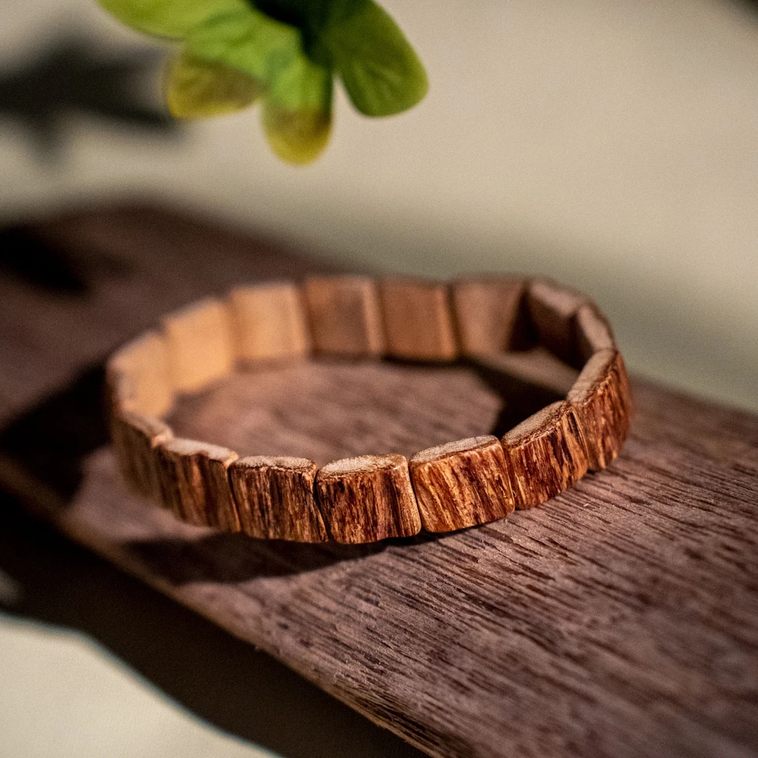 【江苏工美专属】天然野文莱老料手牌珠单圈沉香手串-303*1205