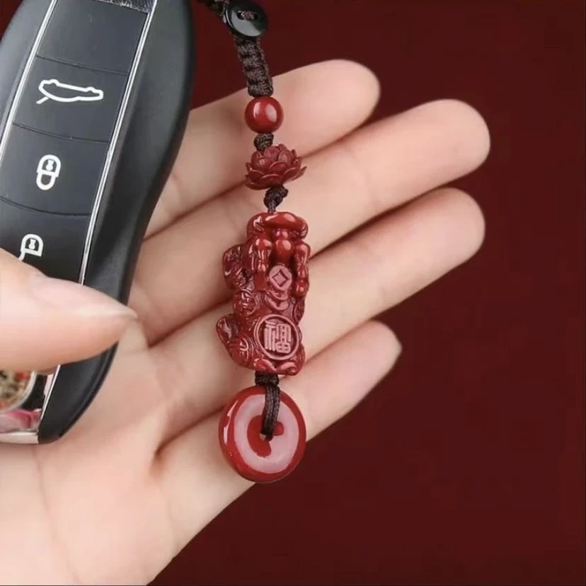 【先生推荐】2025蛇年貔貅莲花钥匙扣男女款汽车挂件平安扣挂饰