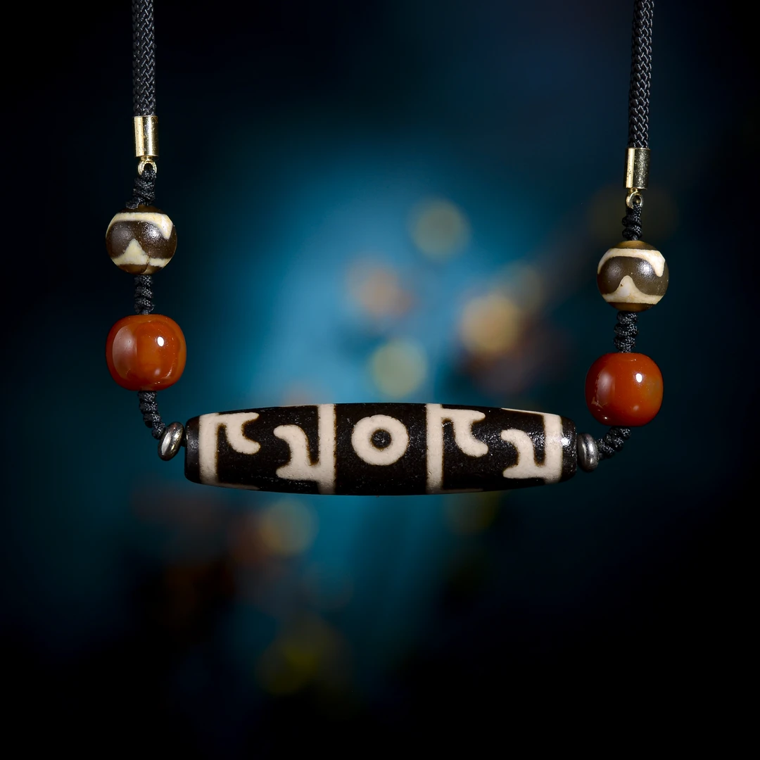 吉晟【元莲师】长款天珠玛瑙锁骨链项链可调节绳58