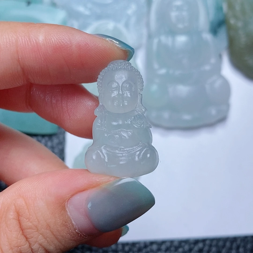 定制翡翠未镶嵌毛货付款后确认抛光