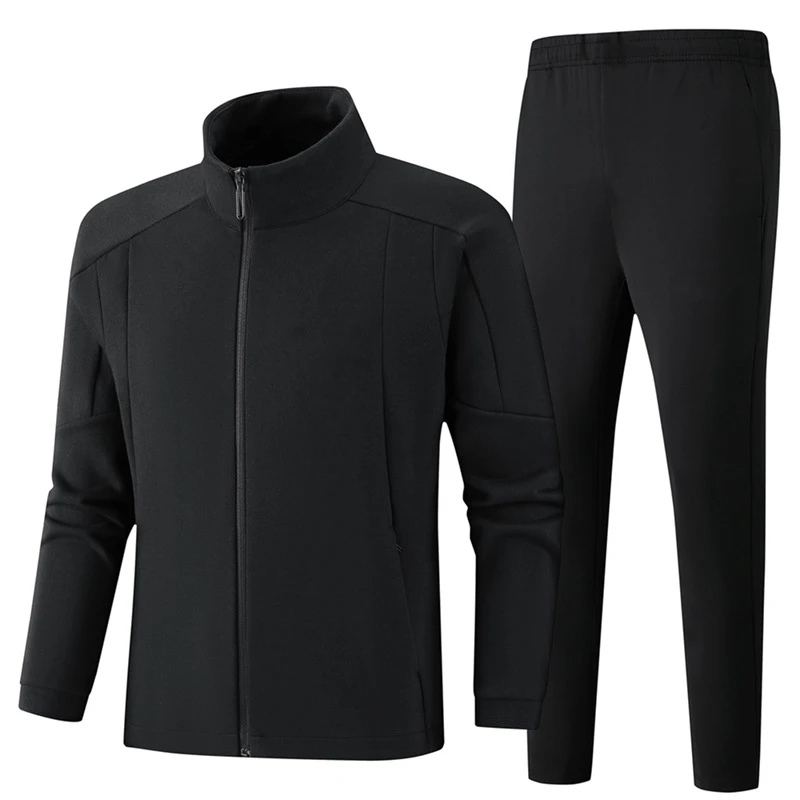 秋季新款光板开衫运动套装男女立领长袖跑步套装大码团体队服9918