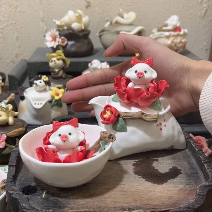 新品猪宝瓶一壶一杯