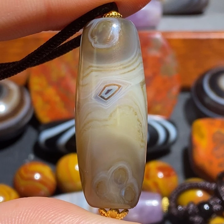 玛瑙/玉髓钛钢颈饰