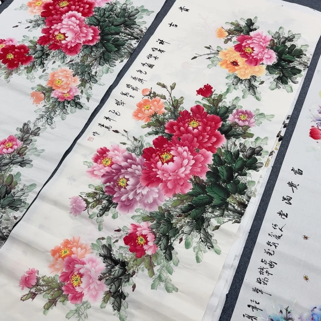 小***匾国画尺寸70X180纯手绘作品