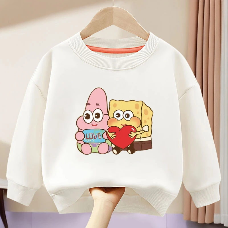 海绵宝宝派大星儿童卫衣卡通可爱春秋男女童百搭宽松圆领休闲长袖