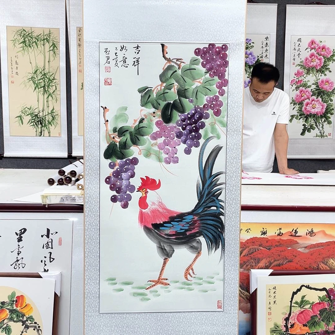 国画手绘手写作品