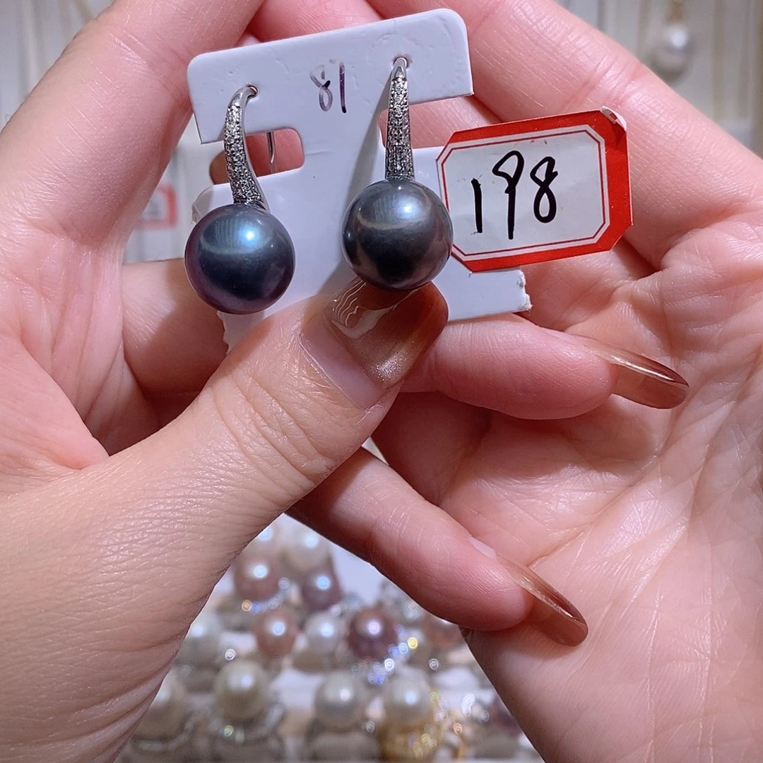 耳饰淡水珍珠银S925镶嵌w13.1