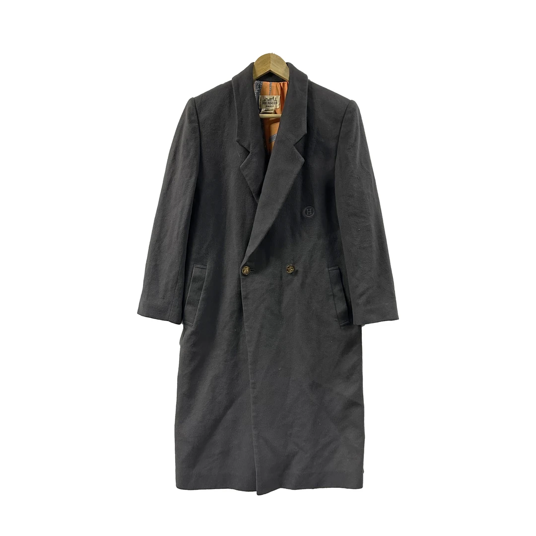 95新 Hermes/爱马仕 长款经典链条H刺绣大衣外套/fy1058