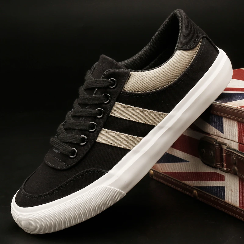 25002 低帮系带板鞋韩版时尚潮鞋舒适透气帆布鞋百搭男士休闲鞋