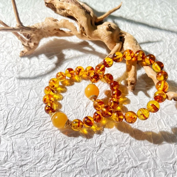 【狒狒】花珀 | 9+单圈手串 多样性发货（发其一）