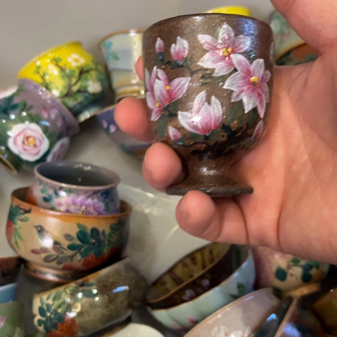 景德镇柴烧手工手绘陶瓷