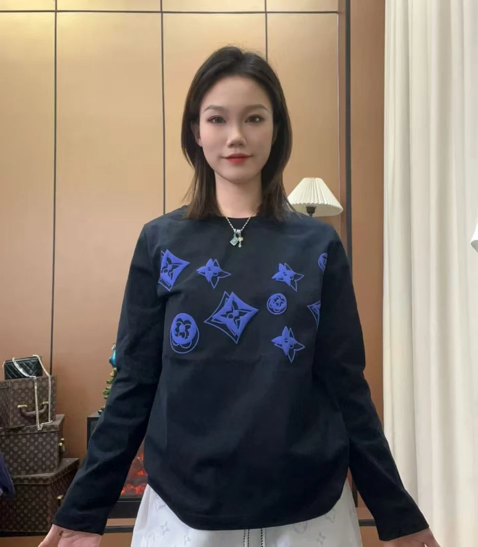 【星影长袖】2025秋季新款大镂空烧花工艺潮牌男女同款长袖百搭