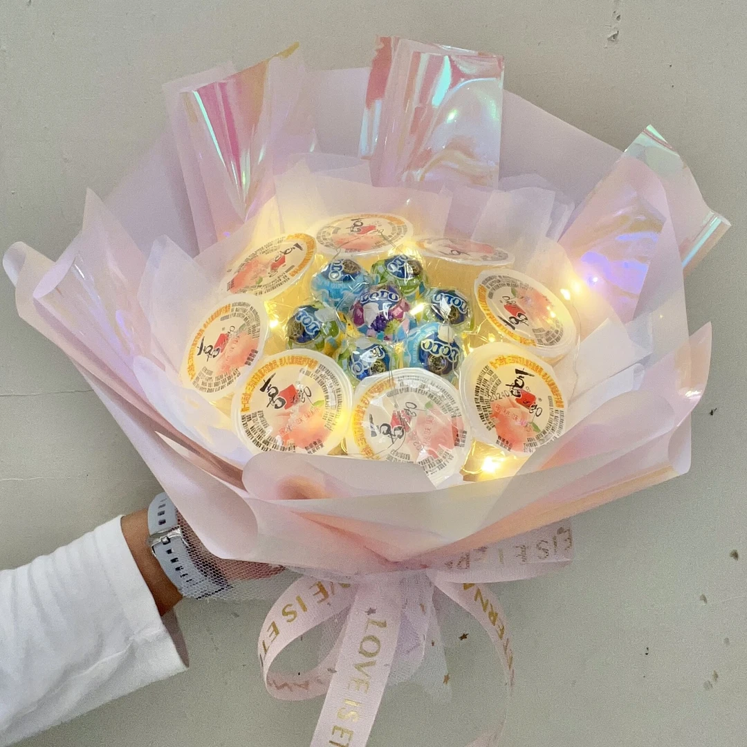棒棒糖巧克力果冻花束DIY花束材料包六一儿童节生日节日礼物闺蜜