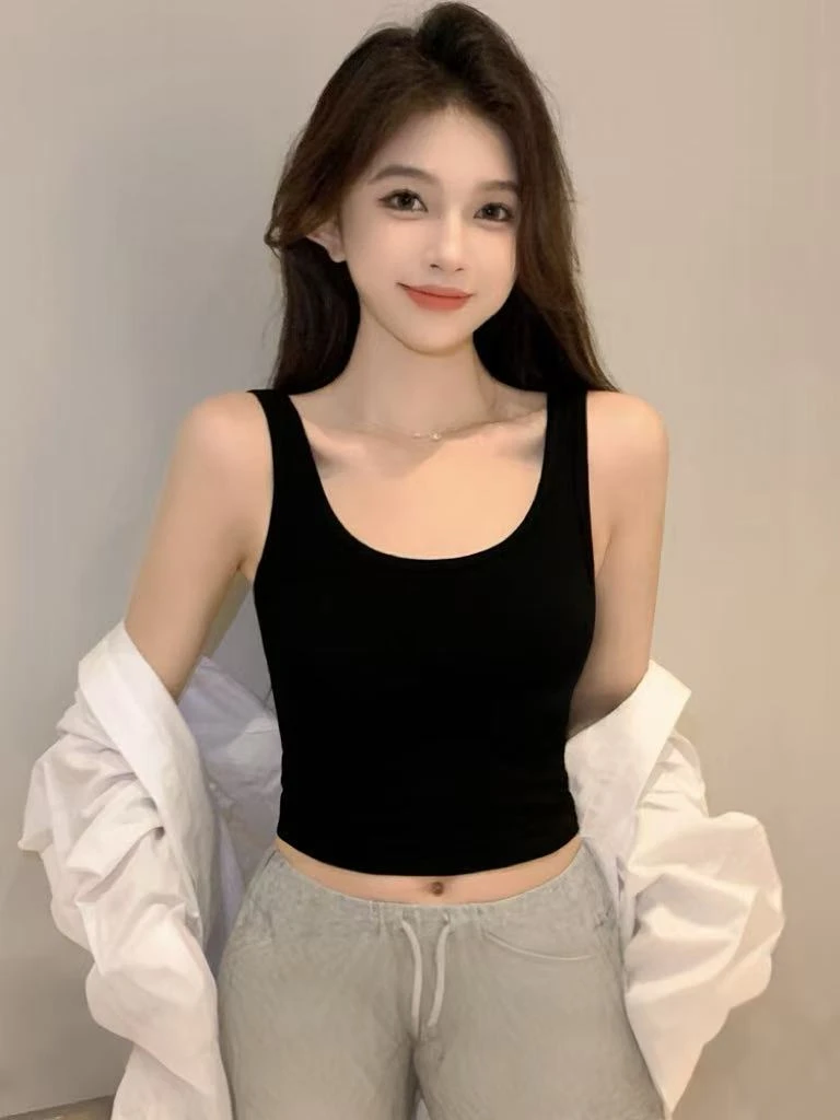 【遇见衣品】U型吊带背心女内搭2025新款美背工字打底衫短上衣
