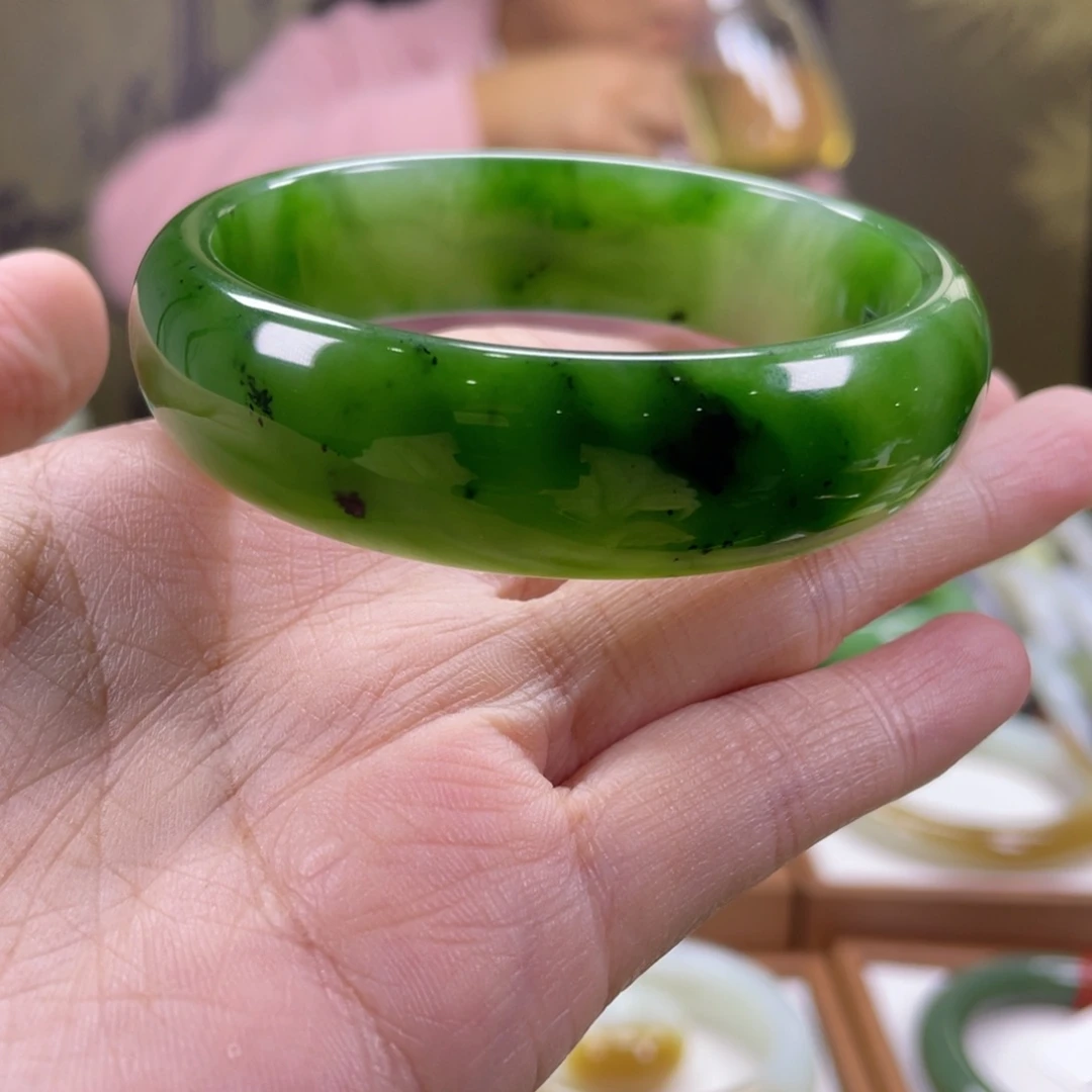 和田玉未镶嵌手镯58圈