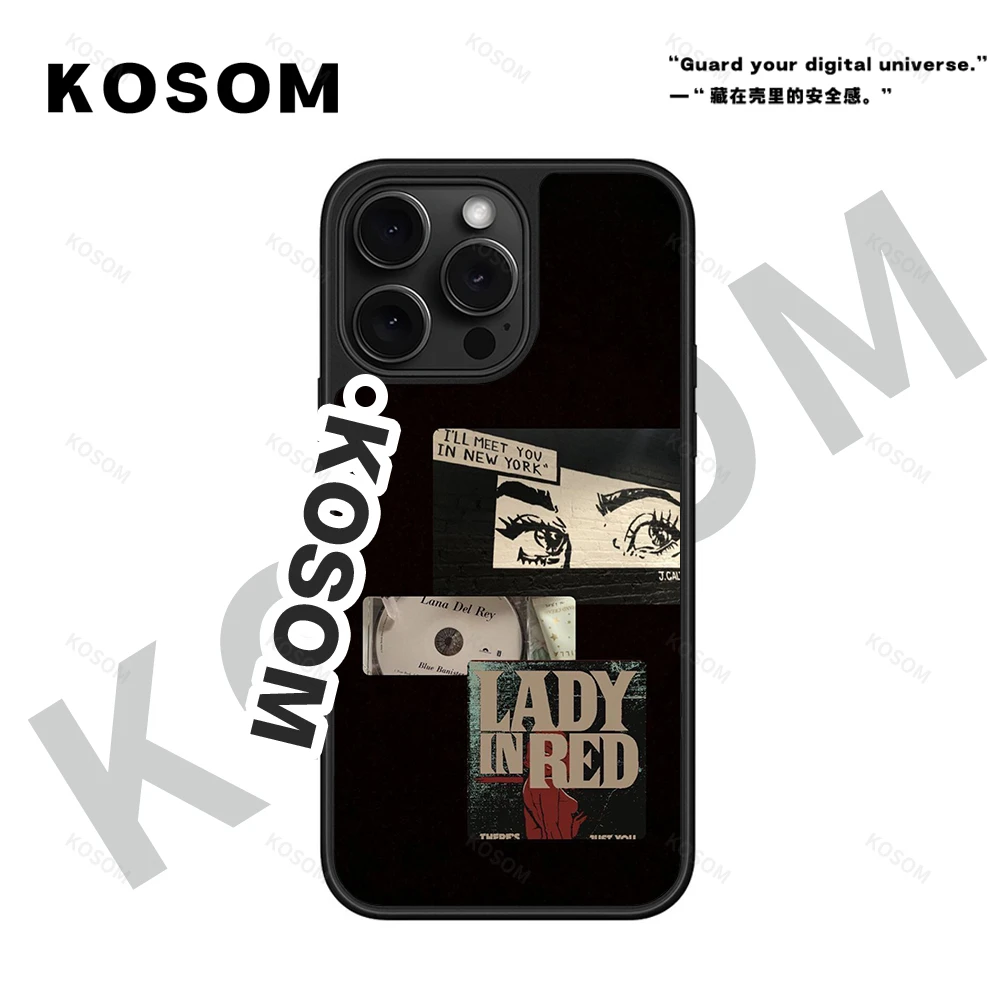 纽约之约磨砂磁吸黑边苹果16promax/15小众高级防摔17pro防摔